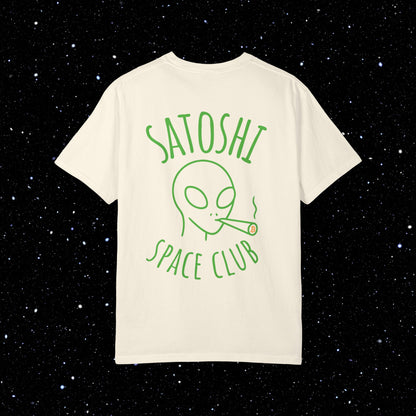 Satoshi Space Club Line Art Backprint Tee