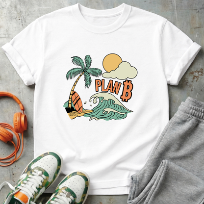 Plan B Bitcoin Beach Comfort Colors Tee Shirt