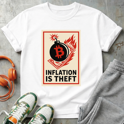Inflation is Theft Comfort Colors Bitcoin Tee Shirt
