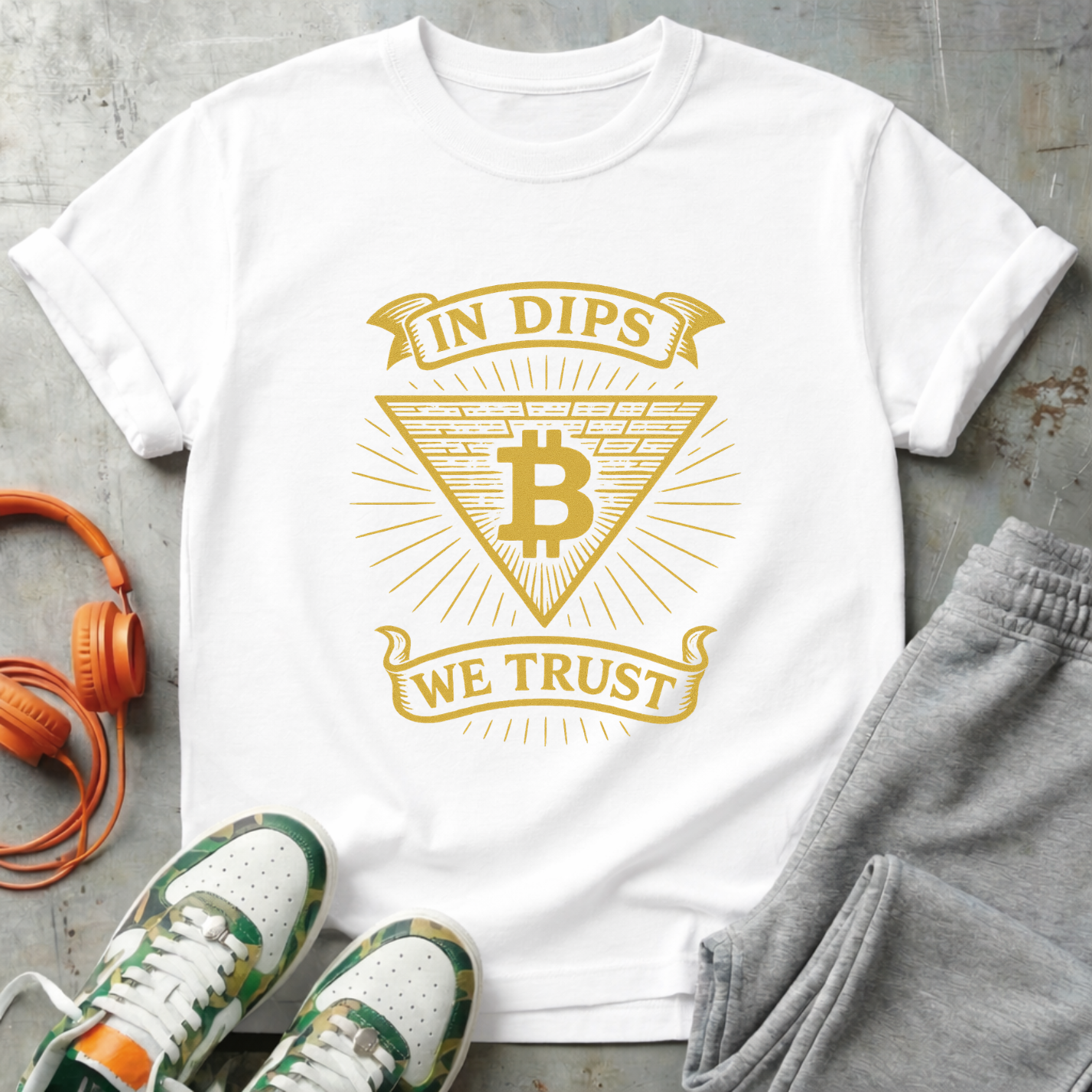 In Dips We Trust Bitcoin Tee