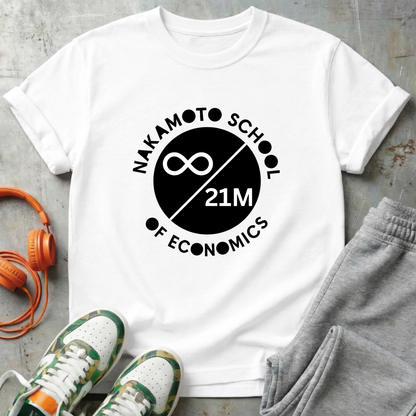 Nakamoto School of Economics ∞ / 21M Bitcoin Tee