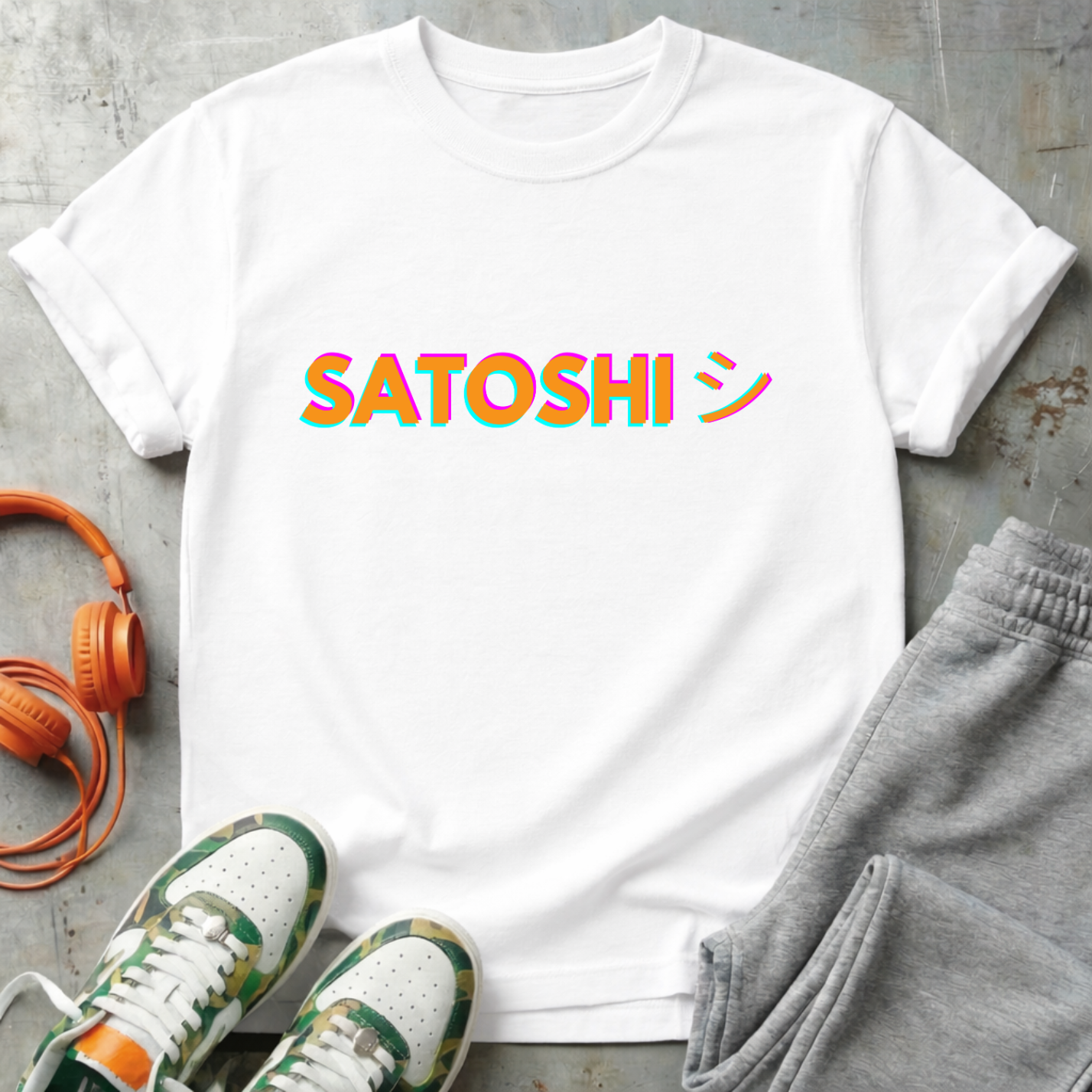 Satoshi Katakana Smile Bitcoin Tee Shirt