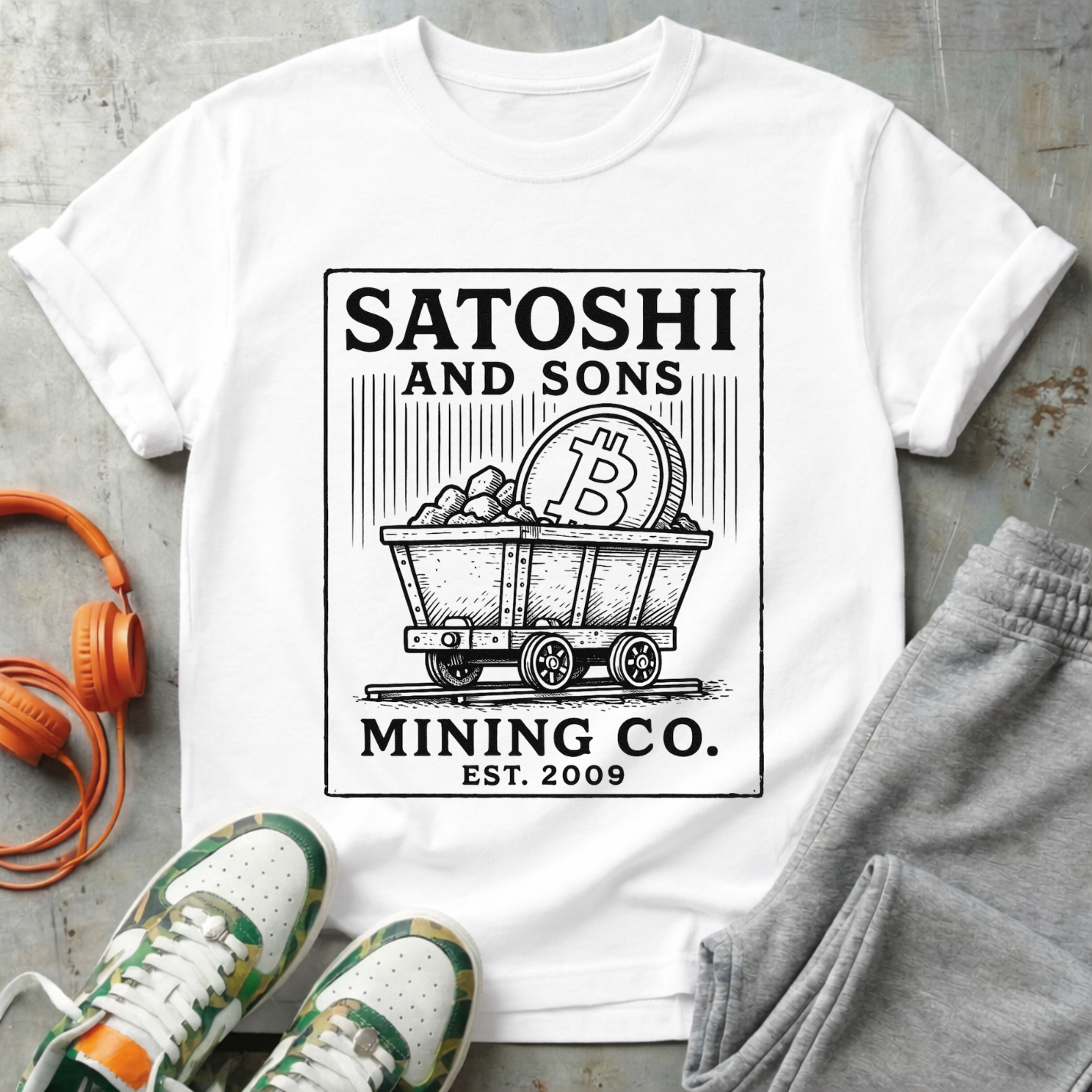 Satoshi and Sons Line Art Tee