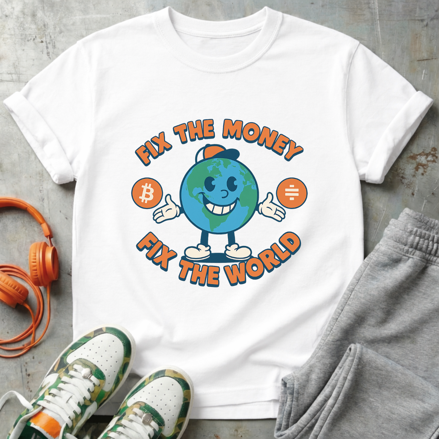 Fix The Money Fix The World Bitcoin Tee