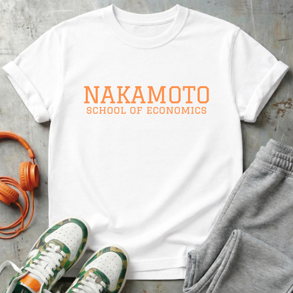 Nakamoto School of Economics Bitcoin College Tee