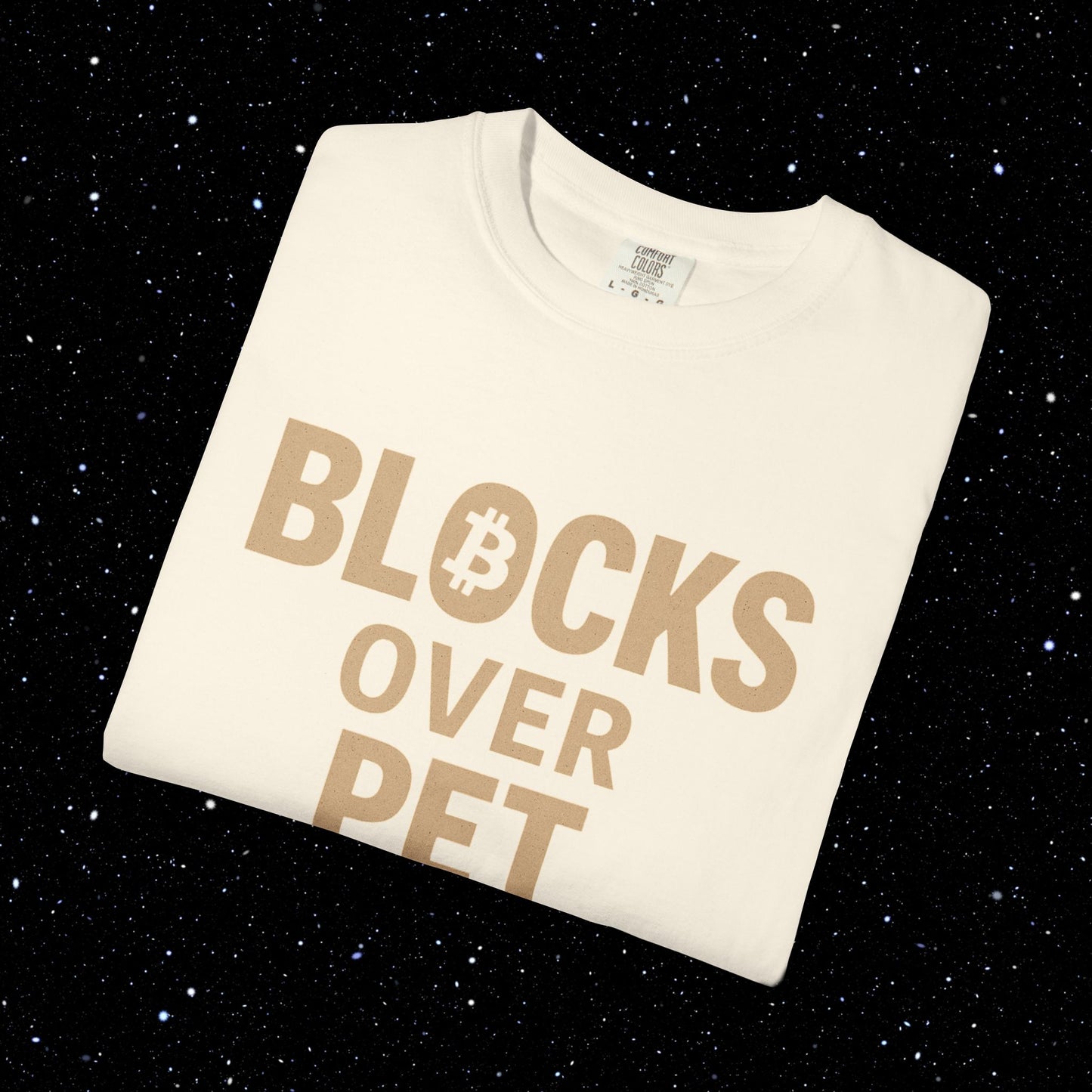 Blocks Over Pet Rocks Bitcoin Tee