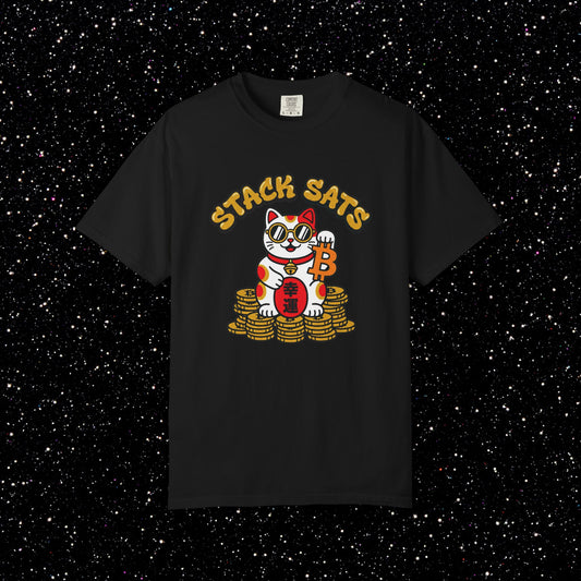 Stack Sats Lucky Cat Tee