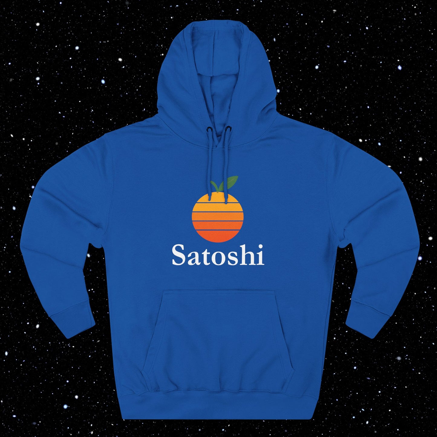 Satoshi Think Different Orange Fleece Hoodie
