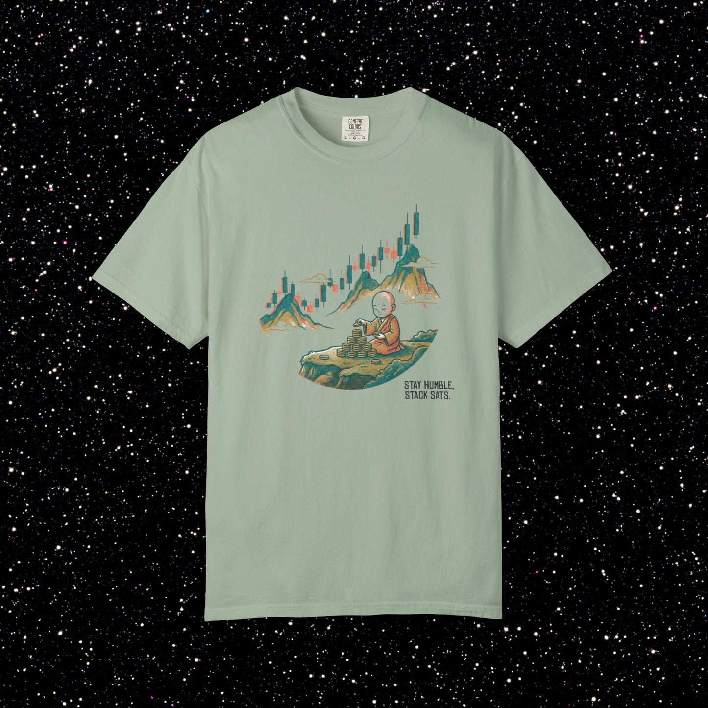 Stay Humble Stack Sats Ukiyo-e Tee