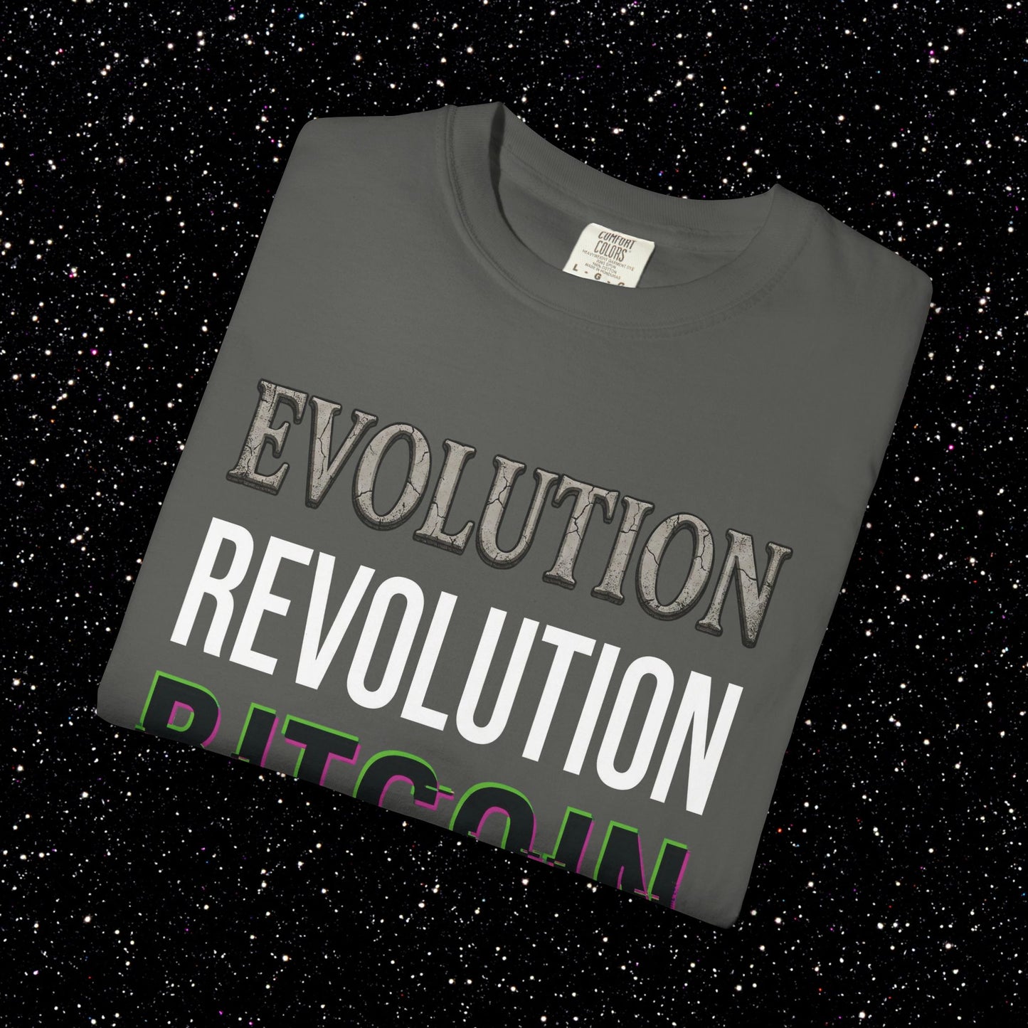 Evolution Revolution Bitcoin T-Shirt | Bitcoin Statement Tee
