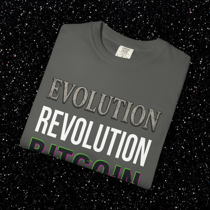 Evolution Revolution Bitcoin T-Shirt | Bitcoin Statement Tee