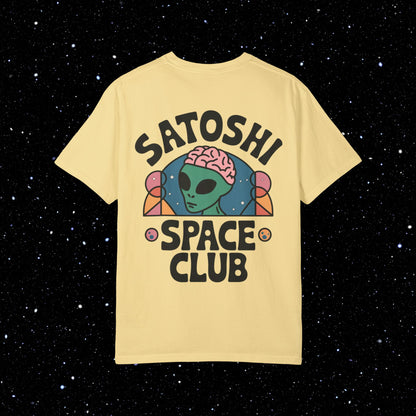 Satoshi Space Club - Alien Brain Back Print Comfort Colors Tee