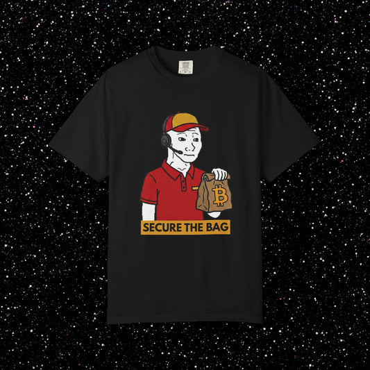 Secure the Bag Bitcoin T-Shirt | Meme Delivery Tee