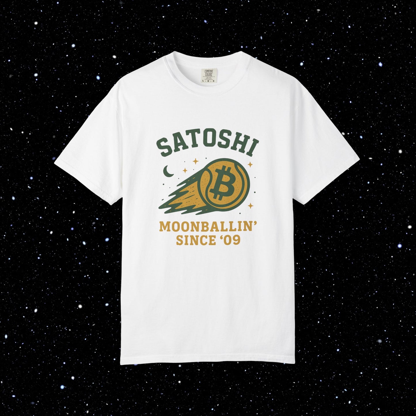 Satoshi Moonballin' Bitcoin Tee Shirt