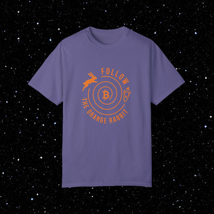 Follow the Orange Rabbit Bitcoin Comfort Colors Tee Shirt