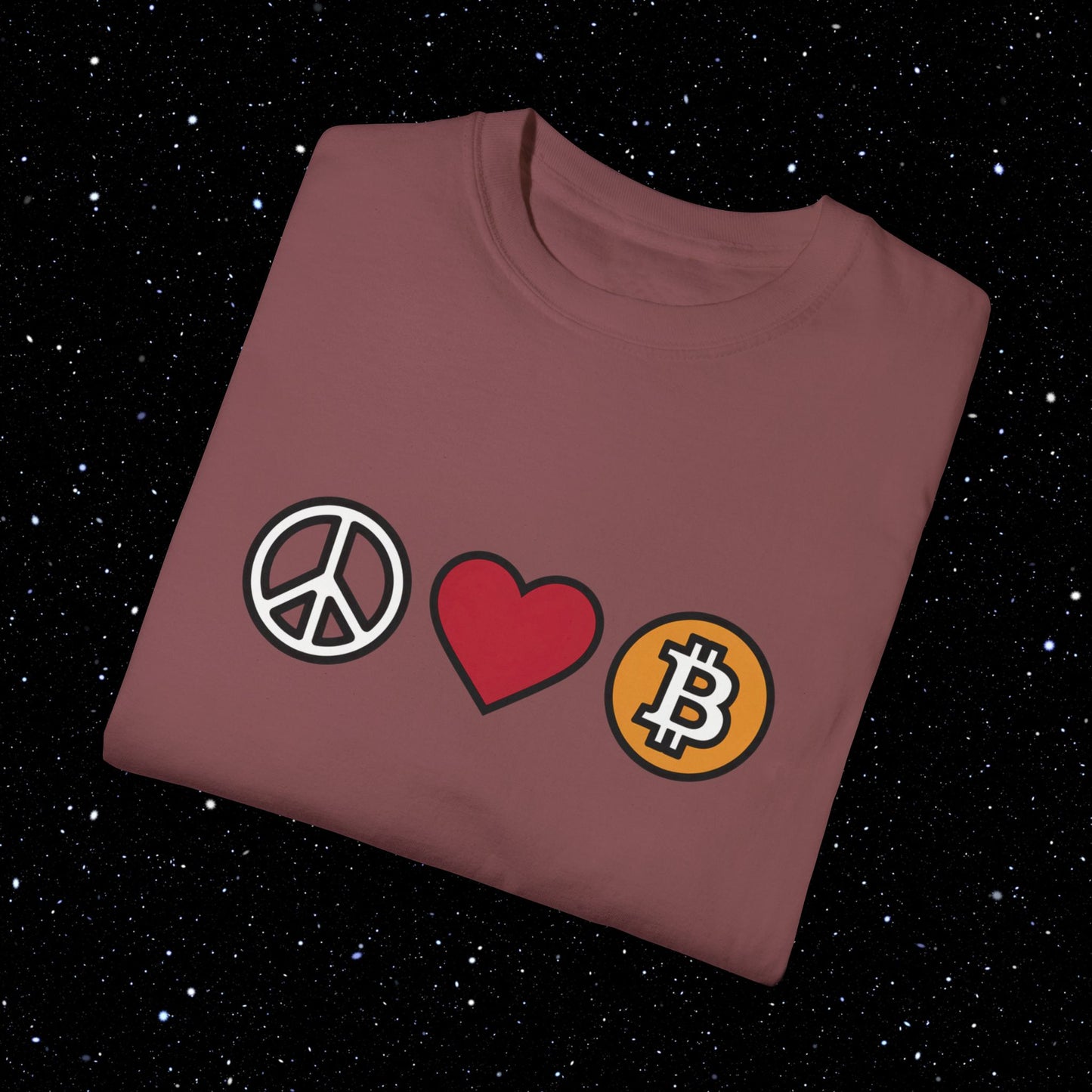 Peace, Love & Bitcoin Tee Shirt