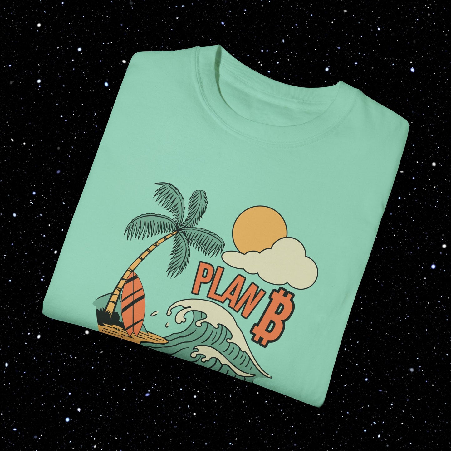 Plan B Bitcoin Beach Comfort Colors Tee Shirt