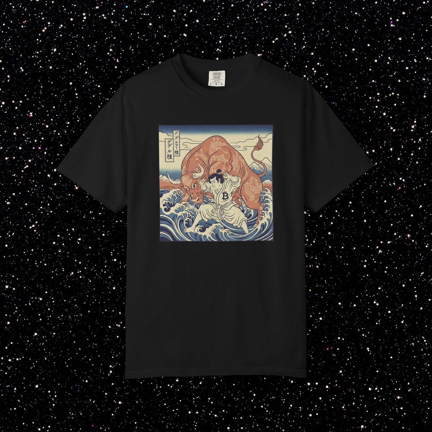 Bitcoin Bull vs Bear Samurai T-Shirt | Ukiyo-e Art Tee