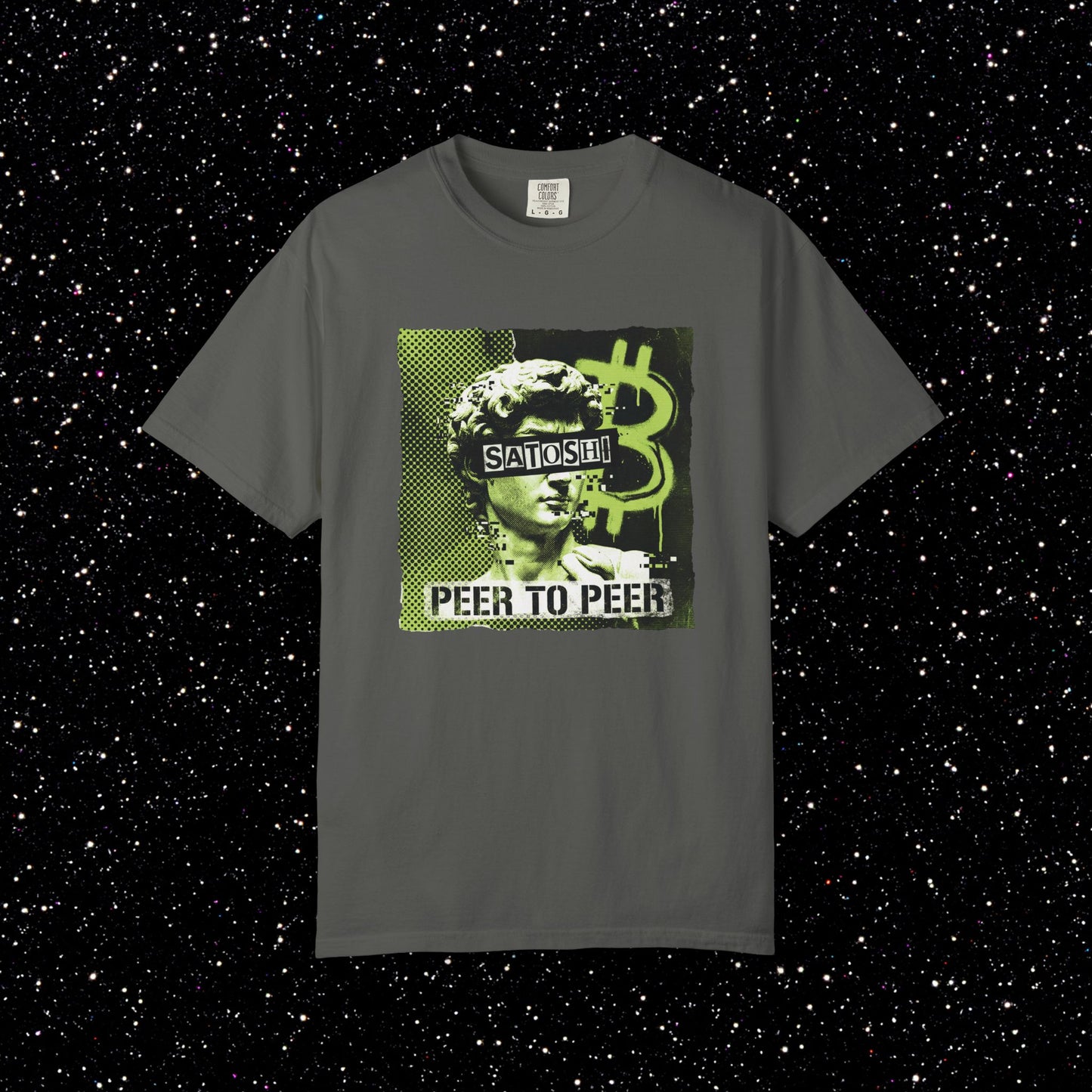 Satoshi Peer to Peer Art Tee