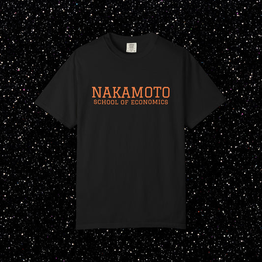 Nakamoto School of Economics Bitcoin College Tee