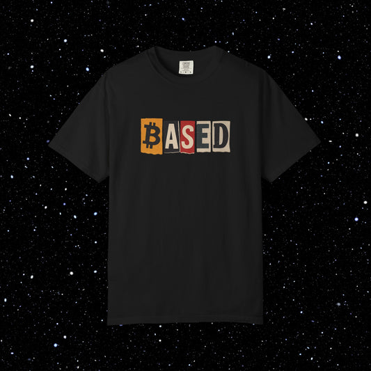 Based Cutout Comfort Colors Bitcoin Tee
