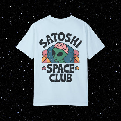 Satoshi Space Club - Alien Brain Back Print Comfort Colors Tee