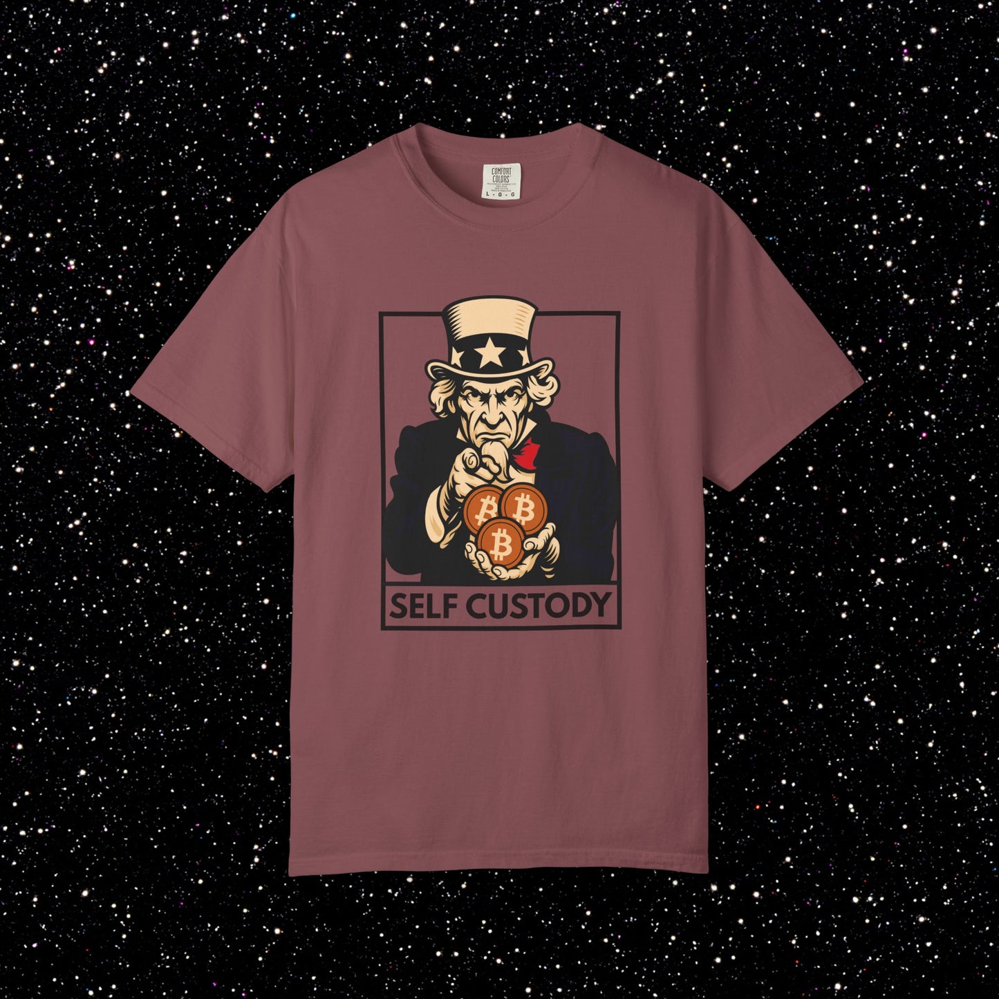 SELF CUSTODY Uncle Sam Bitcoin Tee