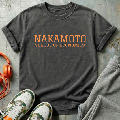 Nakamoto School of Economics Bitcoin College Tee