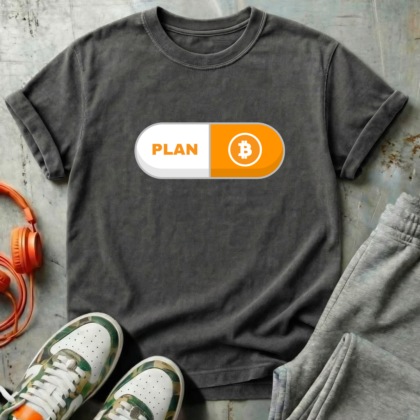 Plan B Pill - Comfort Colors Bitcoin Tee Shirt