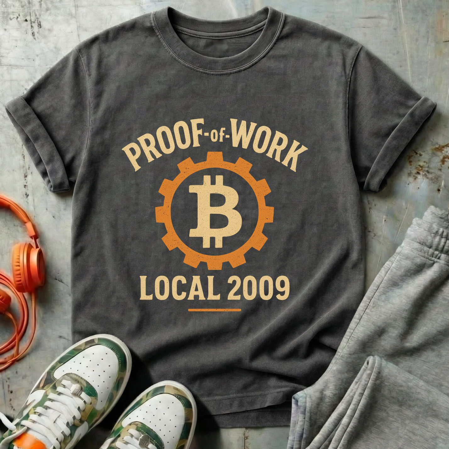 Proof of Work Local 2009 Bitcoin Tee