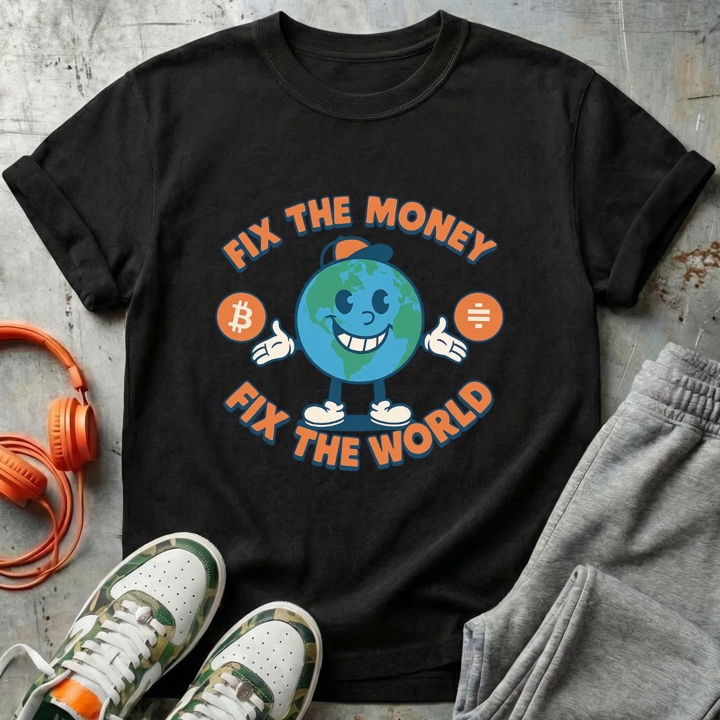 Fix The Money Fix The World Bitcoin Tee