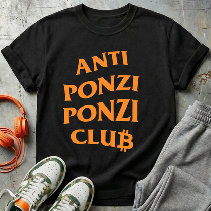 Anti Ponzi Ponzi Club Bitcoin Tee
