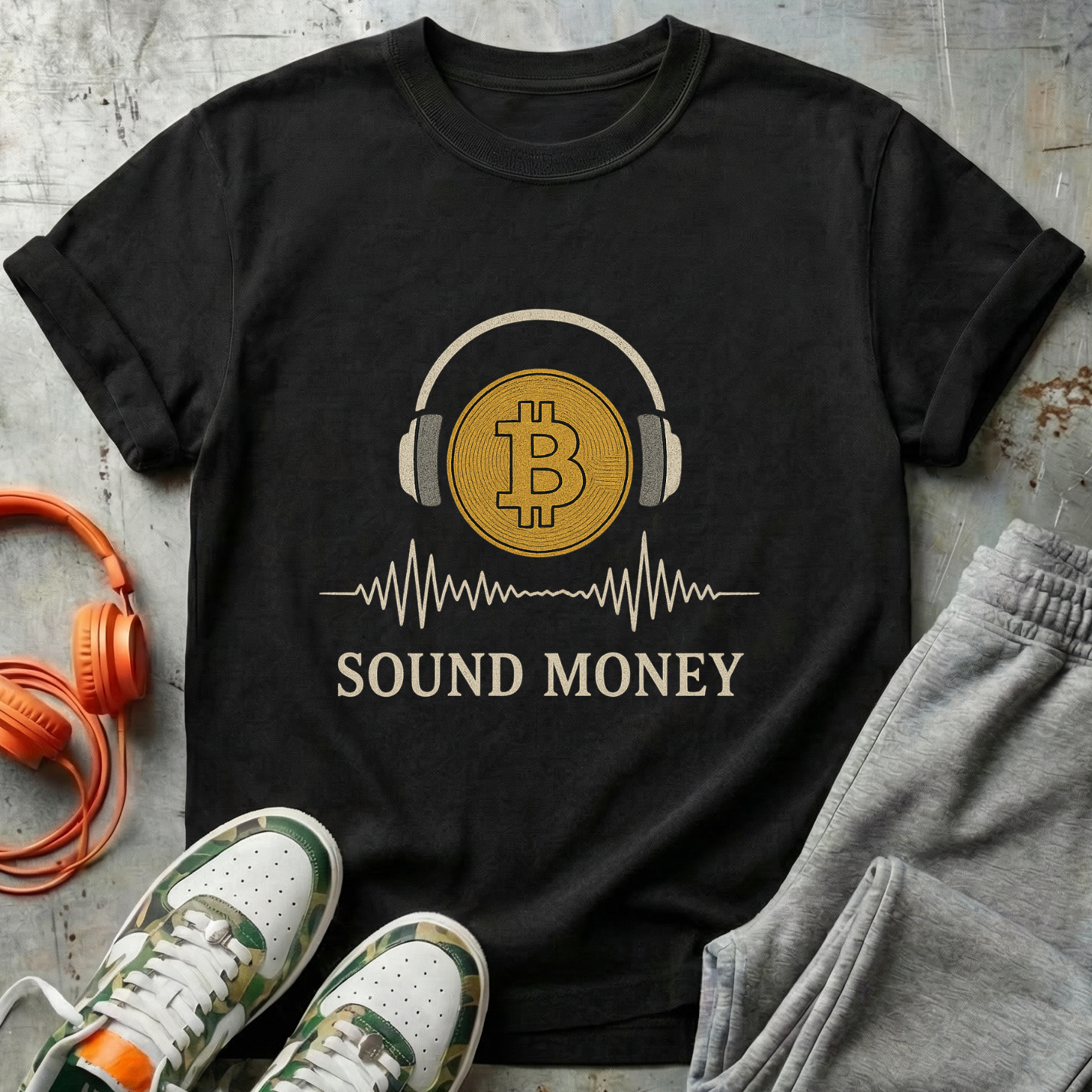 Sound Money Bitcoin Headphone Tee