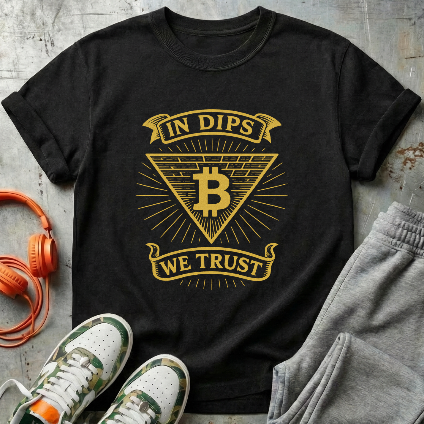In Dips We Trust Bitcoin Tee