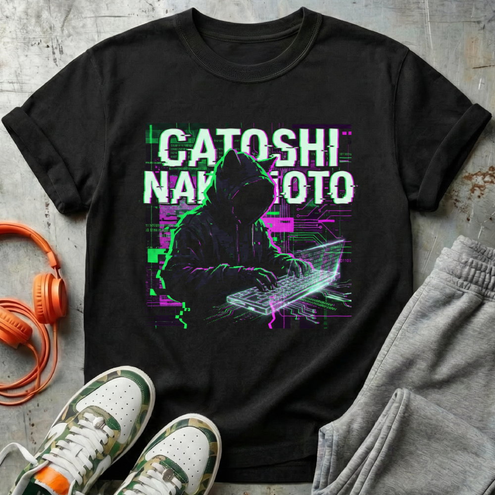 Catoshi Nakamoto - Vaporwave Tee