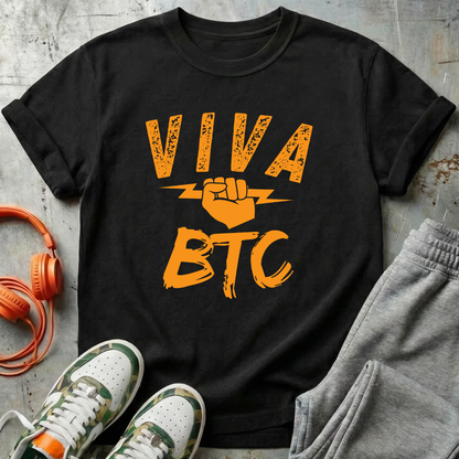 VIVA BTC Front Print Lightning Rod - Comfort Colors Bitcoin Shirt