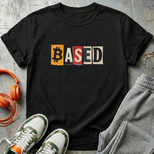 Based Cutout Comfort Colors Bitcoin Tee