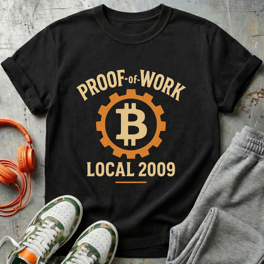 Proof of Work Local 2009 Bitcoin Tee