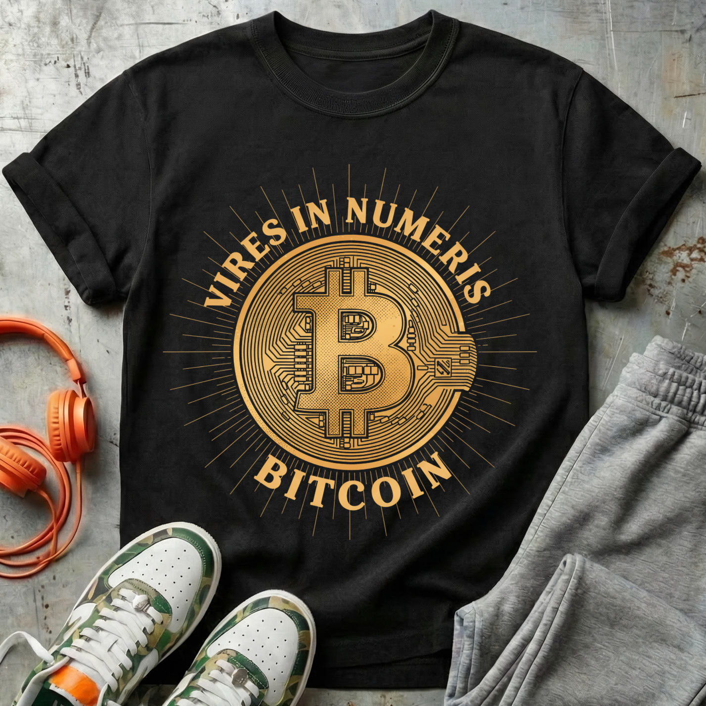 Vires In Numeris BTC Gold Tee