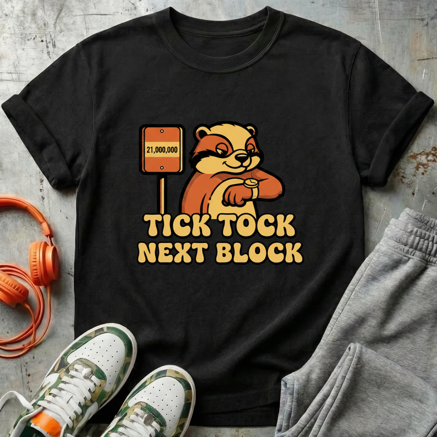 Tick Tock Next Block Honey Badger Tee