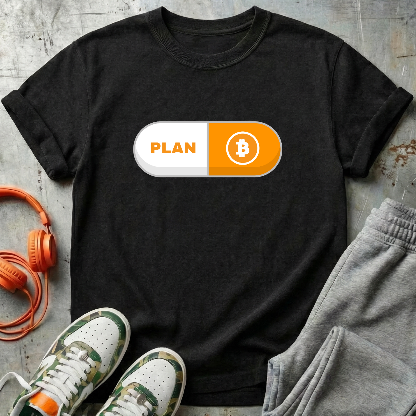 Plan B Pill - Comfort Colors Bitcoin Tee Shirt