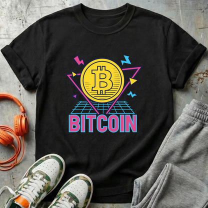 Bitcoin Eighties Synthwave Tee
