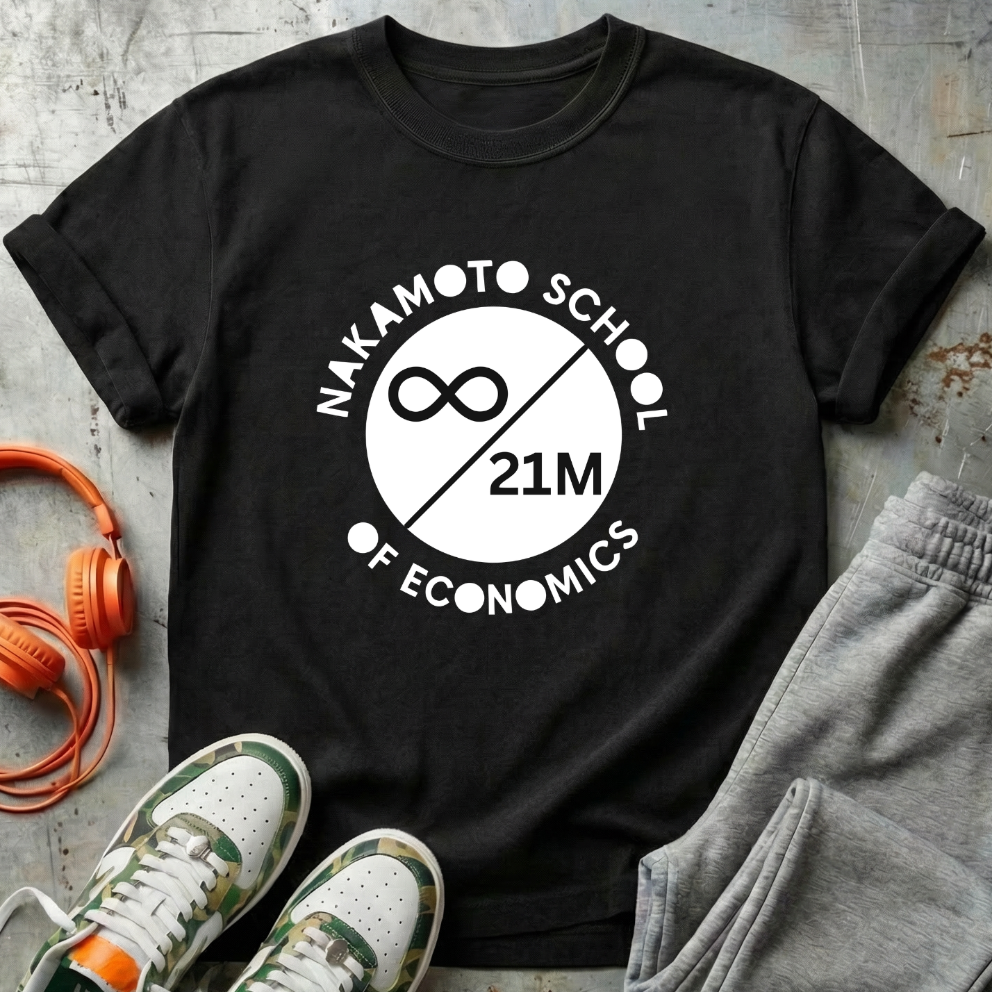 Nakamoto School of Economics ∞ / 21M Bitcoin Tee