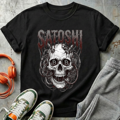 Satoshi Skull Cyberpunk Tee