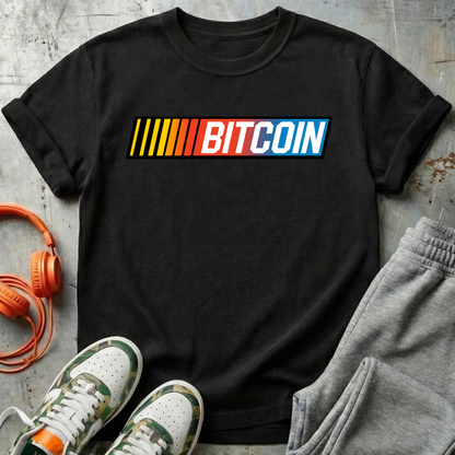Bitcoin Racing Stripe Tee