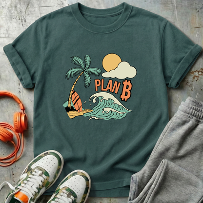 Plan B Bitcoin Beach Comfort Colors Tee Shirt