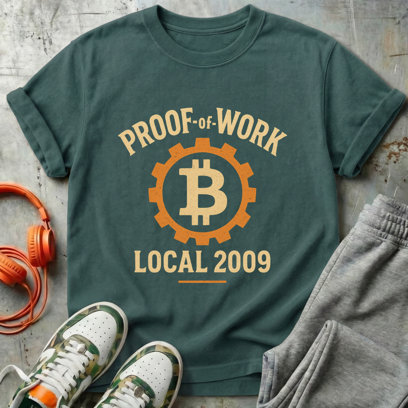 Proof of Work Local 2009 Bitcoin Tee