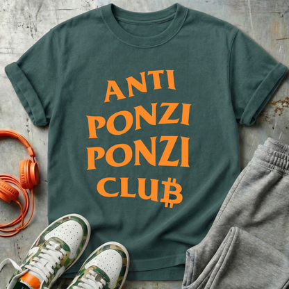 Anti Ponzi Ponzi Club Bitcoin Tee