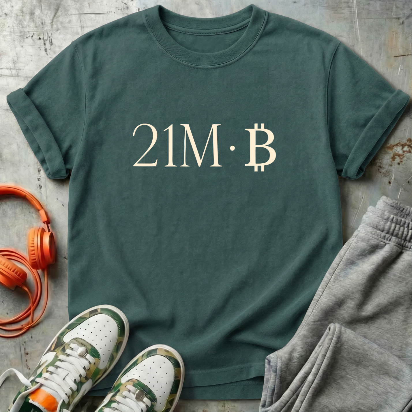 21M· Minimal Bitcoin Graphic T-Shirt