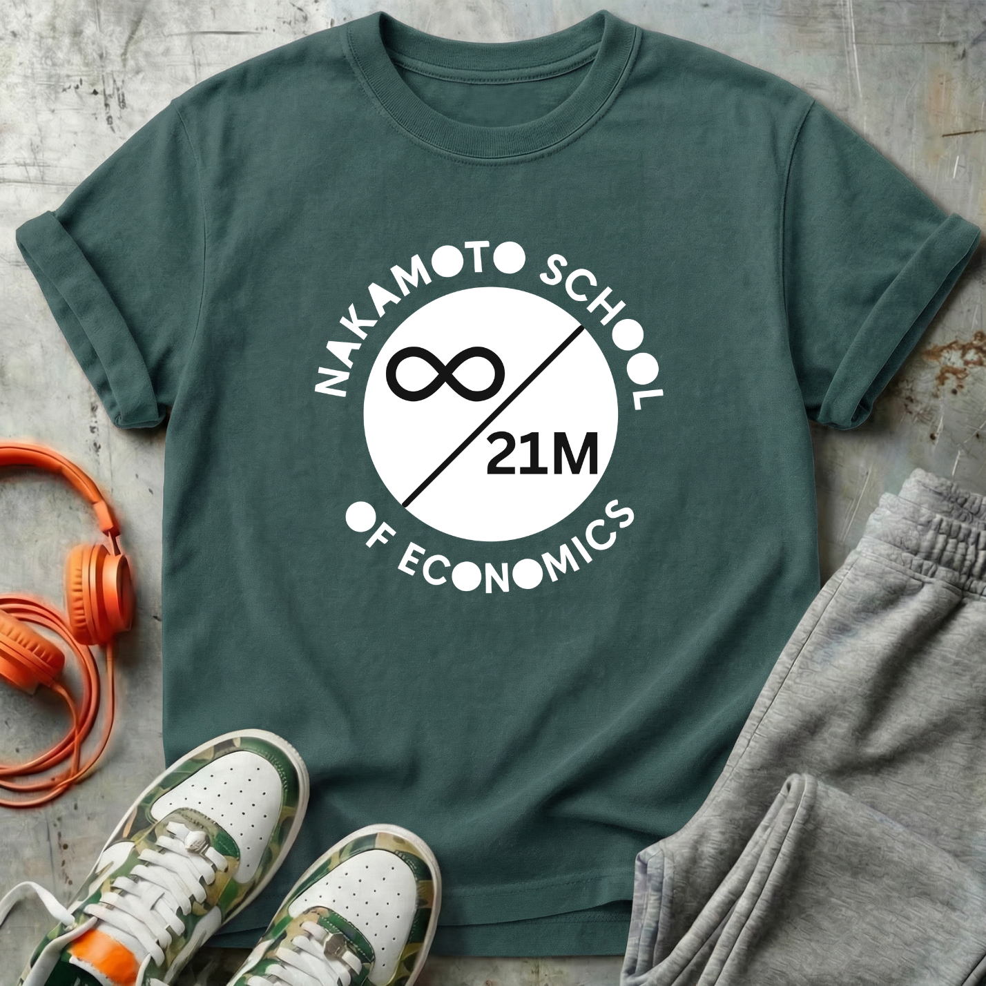 Nakamoto School of Economics ∞ / 21M Bitcoin Tee